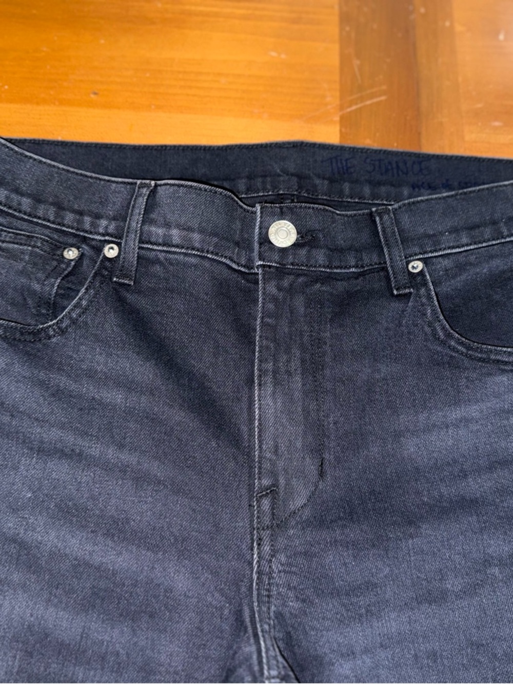 AYR High-Rise Straight Leg Black Denim Jeans Sz 31 ace of spades luxury Everyday - Picture 3 of 10
